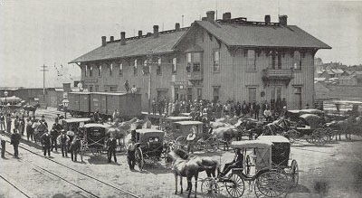 ATSF Topeka General Offices, circa 1880, courtesy Kansas State Historical Society