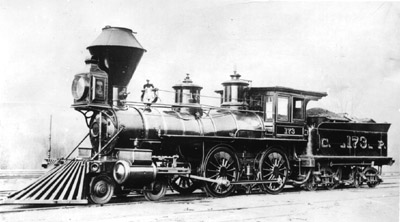 CP Locomotive No. 173, built by Norris Lancaster 1864, later SP 1523, photographer unknown