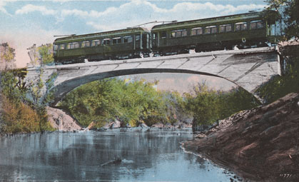 California Central Traction crosses the Mokelumne River, post card photo Pacific Novelty Co. San Francisco
