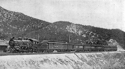 California Limited in siding at Cajon Summit