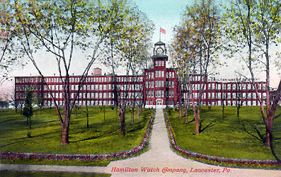 Hamilton Watch Fatory circa 1910, with additional expansion on west wing.