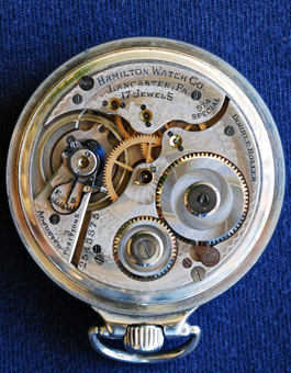 Hamilton 974 Special, with optional railroad service dial, mfg. 1931