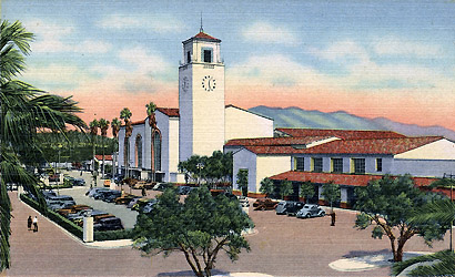 LA Union Station shortly after opening in 1939 LA Union Station shortly after opening in 1939, Western Publishing & Novelty Co. photo