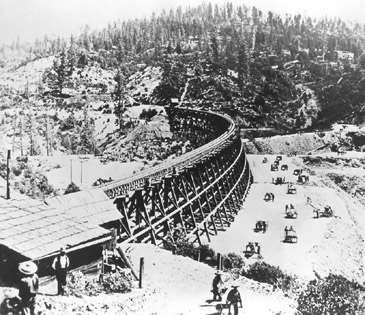C.P. Construction at Secrettown in the High Sierra Mountains, C.E. Watkins photo