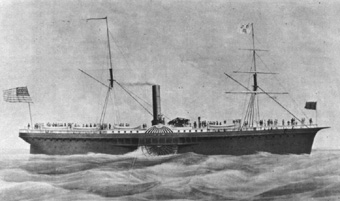 Steamship S.S. Sonora of the Pacific Mail Steamship Company (Wells Fargo Bank Collection)
