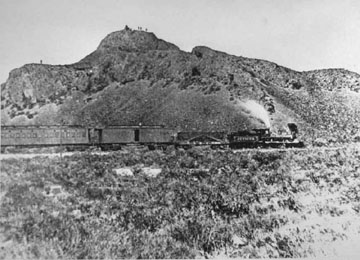 Governor Leland Stanford's Train enroute to Promontory pulled by the Jupiter