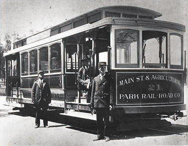 Main St. & Agricultural Park Railroad car no. 21, 1896