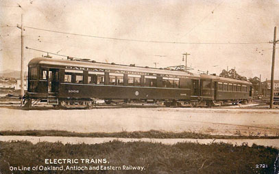 Oakland, Antioch & Eastern Railway No. 1006, photo pub. by Edward H Mitchell, San Francisco