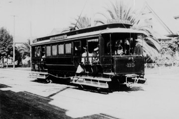 LACE University Line Car No. 110 on Vermont Ave, circa 1891 (USC Library)