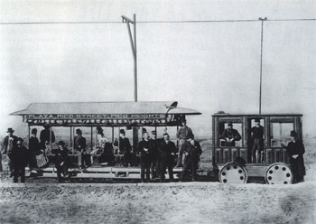 Los Angeles Electric Railway at Pico Heights, 1887, Huntington Library